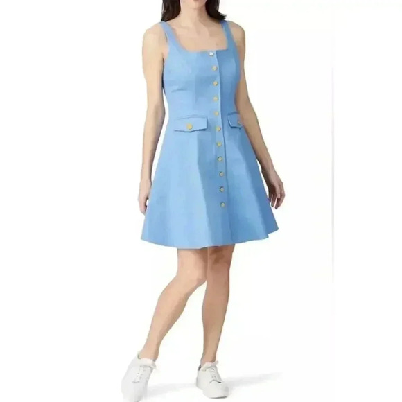 Color Me Courtney Blue  Minidress with pockets Size SM - Picture 1 of 8